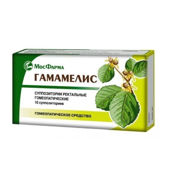Гамамелис супп.рект. №10 (Московская фармацевтическая фабрика зао)