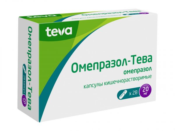 Омепразол-тева 20мг капс. №28 (Teva pharma s.l.u.)