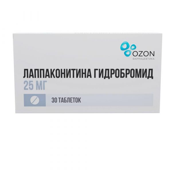 Лаппаконитина гидробромид 25мг таб. №30 (Озон ооо)