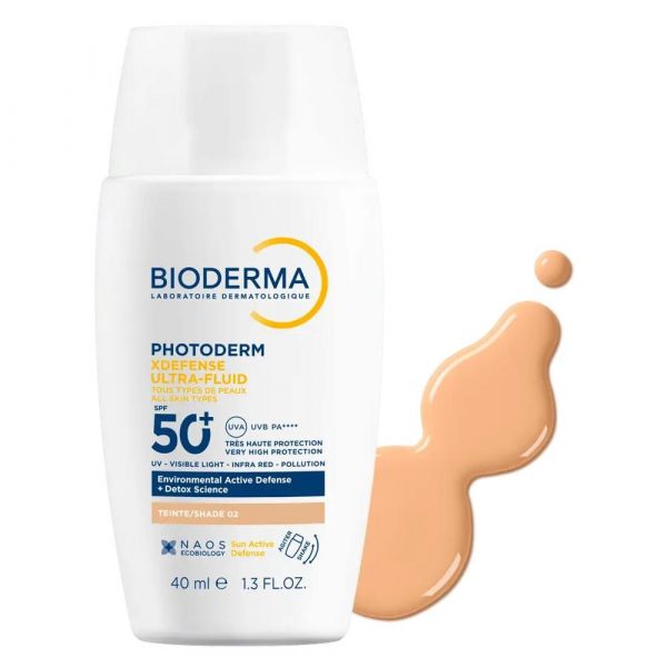 Bioderma (биодерма) фотодерм xdefense флюид д/всех тип.к тон свет. 40мл spf50+ (Naos)