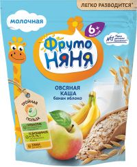 Фрутоняня каша молочная 200г овсянка яблоко банан (ПРОГРЕСС ОАО)