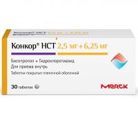 Конкор нст 2,5мг+6.25мг таб.п/об.пл. №30 (МЕРК)