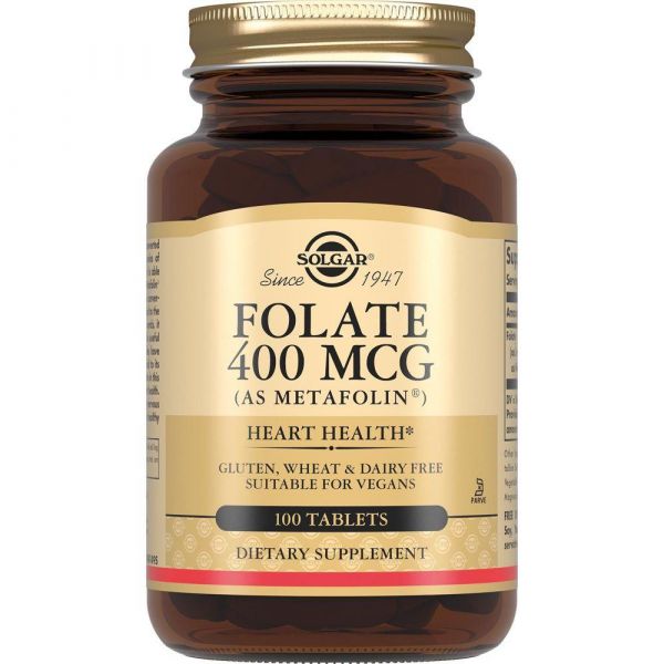 Solgar (Солгар) фолат 400мкг метафолин таб. №100 (Solgar vitamin and herb)