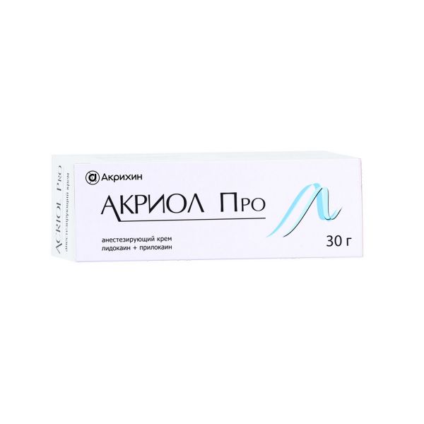 Акриол про 2,5%+2,5% 30г крем д/пр.местн.,наружн. №1 туба (Акрихин ао)