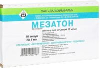 Мезатон 10мг/мл 1мл р-р д/ин. №10 амп. (ДАЛЬХИМФАРМ)