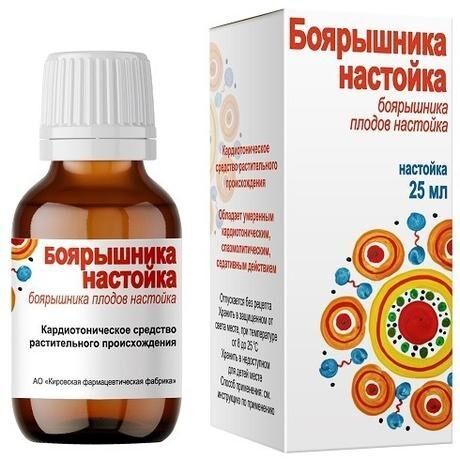 Боярышник 25мл настойка №1 фл. (Кировская фармацевтическая фабрика)