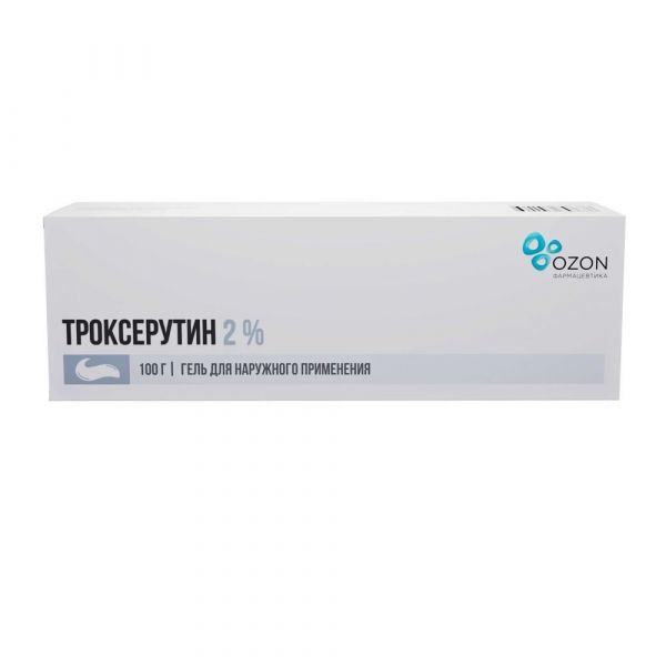 Троксерутин 2% 100г гель д/пр.наружн. №1 туба (Озон ооо)