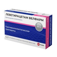 Леветирацетам 250мг таб.п/об.пл. №30 (ВЕЛФАРМ)