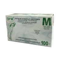Перчатки нестерильные смотровые №100 шт.  латекс m (СФМ ГОСПИТАЛЬ ПРОДАКТС)