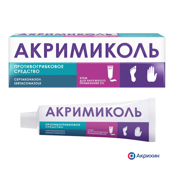 Акримиколь 2% 30г крем д/пр.наружн. туба (Акрихин хфк оао_3)