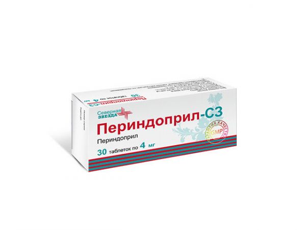 Периндоприл 4мг таб. №30 по цене от 209.42 руб в Нижнем Тагиле, купить Периндоприл 4мг таб. №30 (Северная звезда нао_2) в аптеке Фармленд, инструкция по применению, отзывы