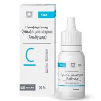 Сульфацил натрия 20% 5мл капли глазн. №1 фл.-кап. (ЛЕККО)
