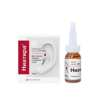 Ниатира 2,6% 10мл капли ушн. №1 фл.пачка карт. (ГРОТЕКС)
