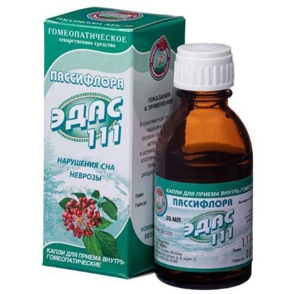 Эдас-111 пассифлора 25мл капли д/пр.внутр. №1 фл. (Эдас холдинг оао)