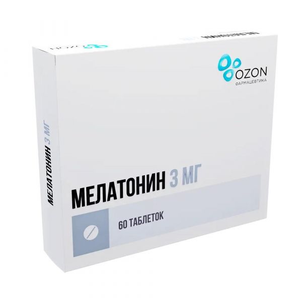 Мелатонин 3мг таб.п/об.пл. №60 (Озон ооо)