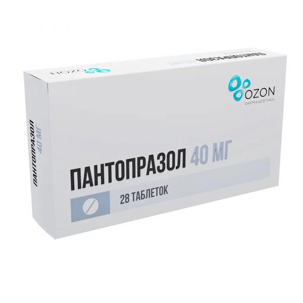 Пантопразол 40мг таб.п/об.киш/раств. №28 (Озон ооо)