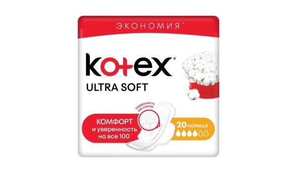 Kotex (Котекс) прокладки ультра драй софт №20 нормал 25025 (Kimberly-clark corp.)