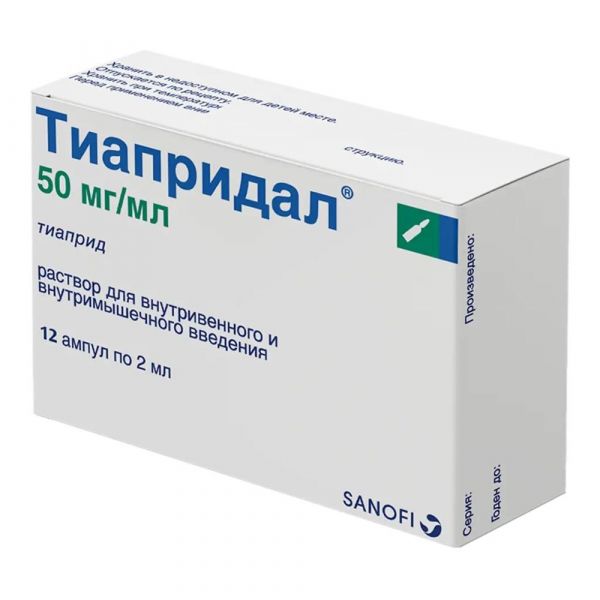 Тиапридал 50мг/мл 2мл р-р д/ин.в/в.,в/м. №12 (Delpharm dizhon)