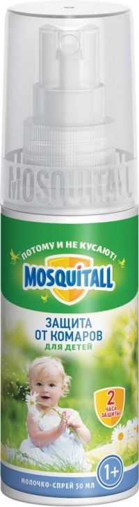 Mosquitall (москитол) молочко-спрей нежная защита от комаров 50мл (АРНЕСТ)