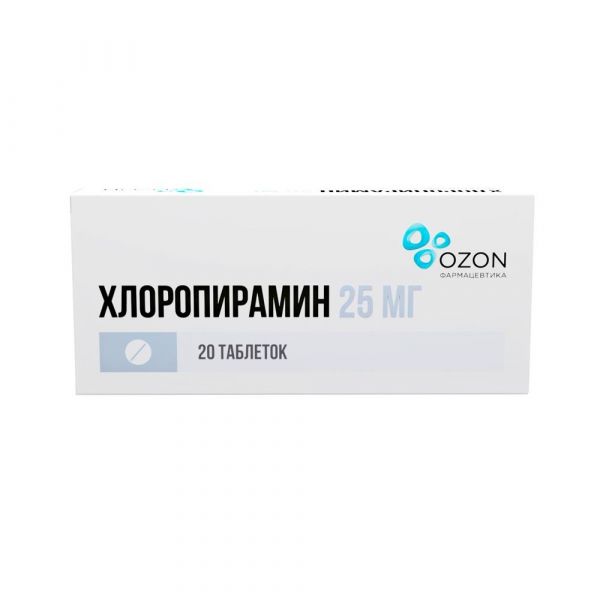 Хлоропирамин 25мг таб. №20 (Озон ооо)