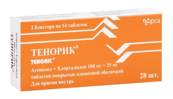 Тенорик 100мг+25мг таб.п/об.пл. №28 (Ipca laboratories ltd.)