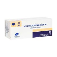 Эсциталопрам 10мг таб.п/об.пл. №28 (КАНОНФАРМА)