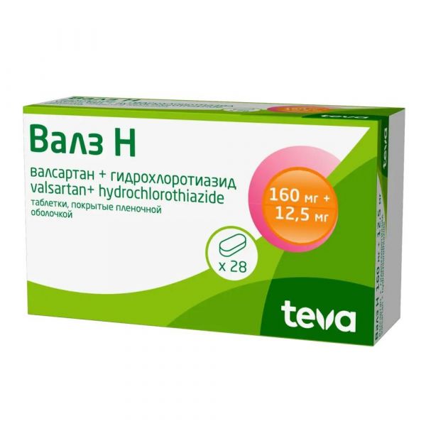 Валз н 160мг+12,5мг таб.п/об. №28 (Balkanpharma-dupnitza ad)