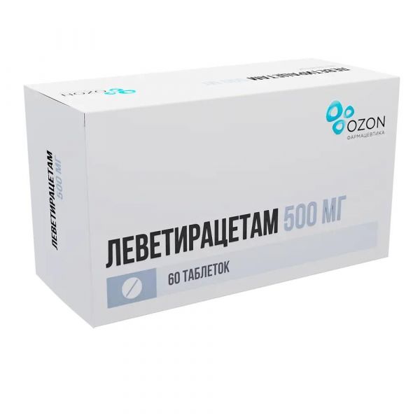 Леветирацетам 500мг таб.п/об.пл. №60 (Озон ооо_2)