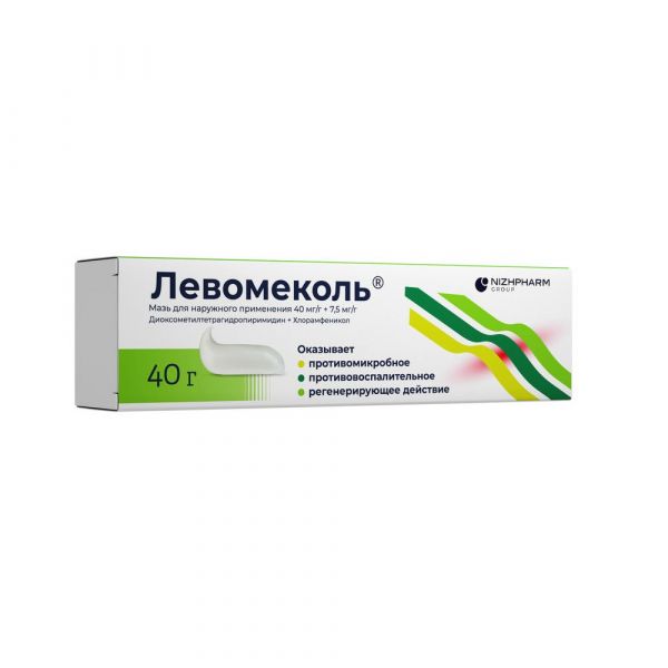 Левомеколь 40г мазь д/пр.наружн. №1 уп. (Нижфарм оао)