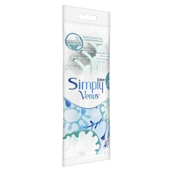 Gillette (Жиллетт) simply venus станок для бритья одноразовый №4 (Gillette poland international sp.z.o.o)