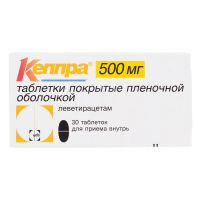 Кеппра 500мг таб.п/об.пл. №30 (ЮСБ)
