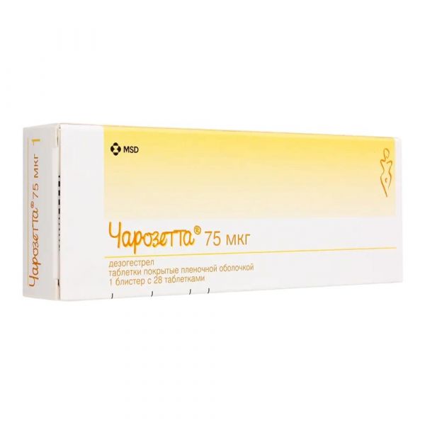 Чарозетта 75мкг таб.п/об. №28 (Organon n.v.)