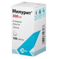 Милурит (аллопуринол) 300мг таб. №100 (ЭГИС)