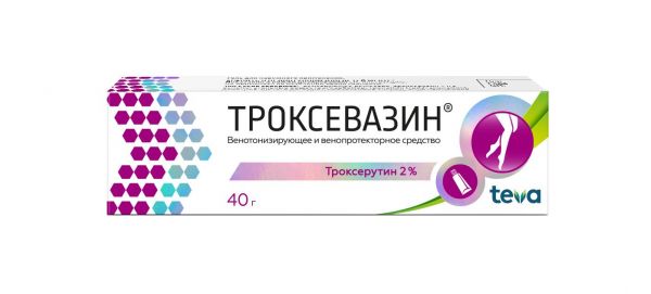 Троксевазин 2% 40г гель д/пр.наружн. №1 туба (Balkanpharma-troyan ad)
