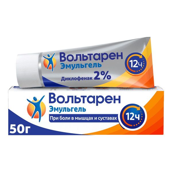 Вольтарен эмульгель 2% 50г гель д/пр.наружн. №1 туба (Novartis consumer health s.a.)