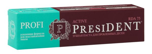 President (президент) зубная паста актив (профи) 50мл (Betafarma s.p.a.)