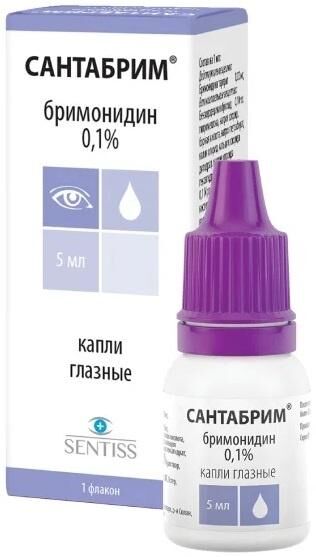 Сантабрим 0,1% 5мл капли глазн. (Sentiss pharma pvt. ltd.)