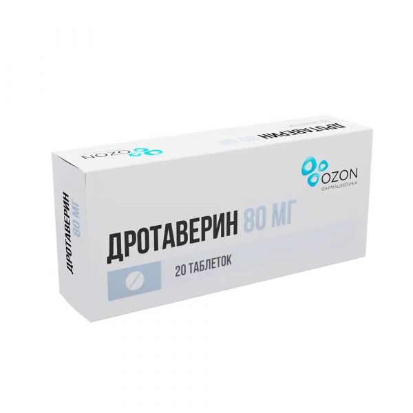 Дротаверин 80мг таб. №20 (Озон фарм ооо_2)