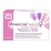 Фемостон мини 2,5мг+0,5мг таб.п/об.пл. №28 (ЭББОТТ)