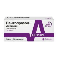 Пантопразол 20мг таб.п/об.киш/раств. №30 (АКРИХИН)