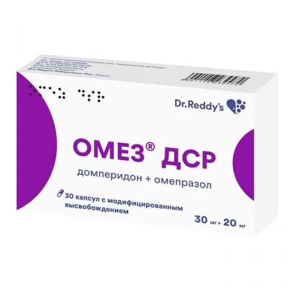Омез дср 30мг+20мг капс.модиф.высв. №30 (Dr.reddys laboratories ltd.)