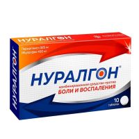 Нуралгон 400мг+325мг таб.п/об.пл. №10 (РИОНИФАРМ)
