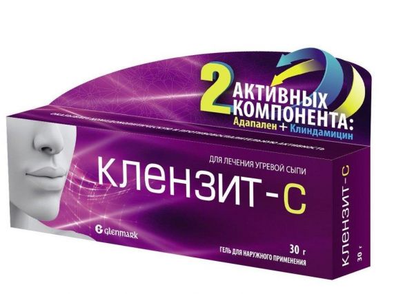 Клензит-с 30г гель д/пр.наружн. №1 туба (Glenmark pharmaceuticals ltd)