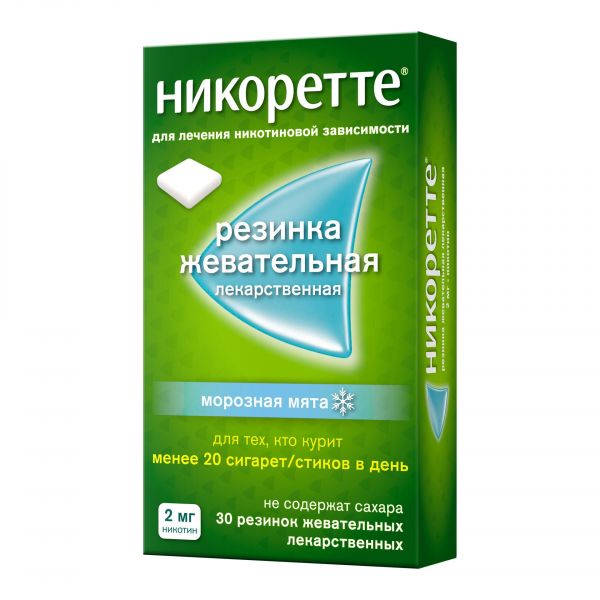 Никоретте 2мг резинка жев. №30 морозная мята (Mcneil ab_2)