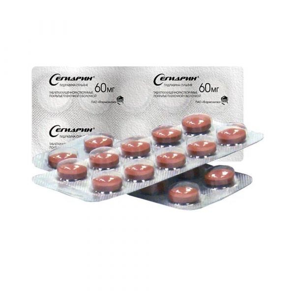 Сегидрин 60мг таб.п/об.киш/раств. №50 (Фармпроект зао)