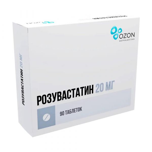 Розувастатин 20мг таб.п/об.пл. №90 (Озон ооо)