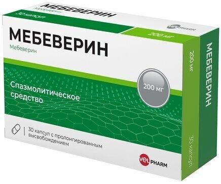 Мебеверин 200мг капс.пролонг. №30 (Велфарм ооо)