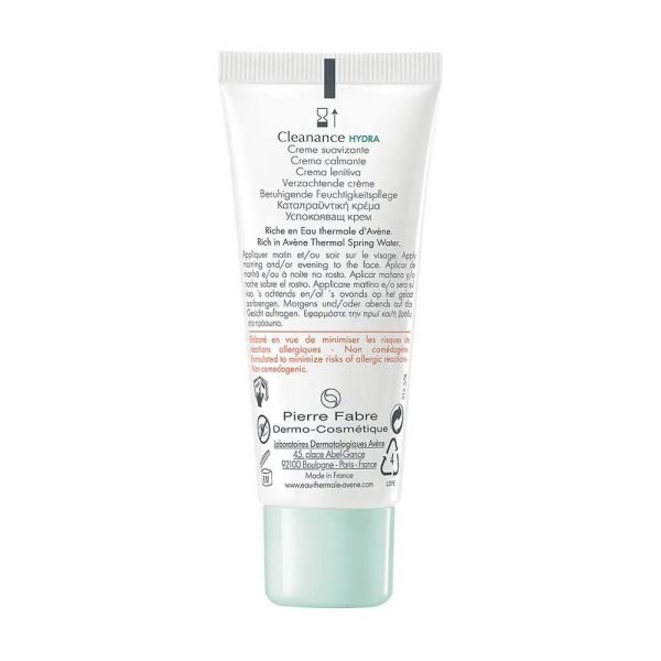 Avene (авен) клинанс гидра крем успокаивающий 40мл 7340 0891 (Pierre fabre dermo-cosmetique)