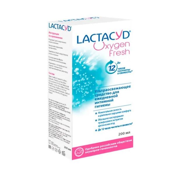 Lactacyd (Лактацид) оксиджен фреш кислородная свежесть 200мл гель д/интм.гигиены (Интерфилл ооо)