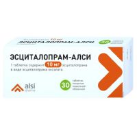 Эсциталопрам 10мг таб.п/об.пл. №30 (АЛСИ ФАРМА)